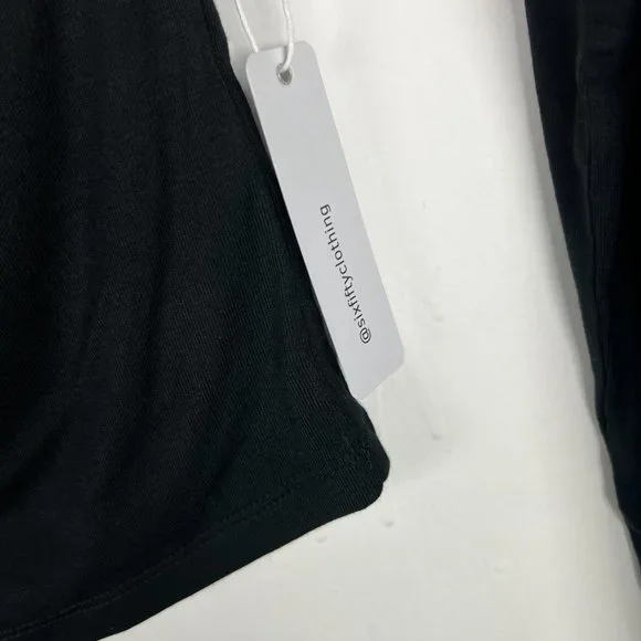 NWT Six/Fifty Black Off The Shoulder with Front Cut Out Shirt Size Medium M NEW - Picture 6 of 13